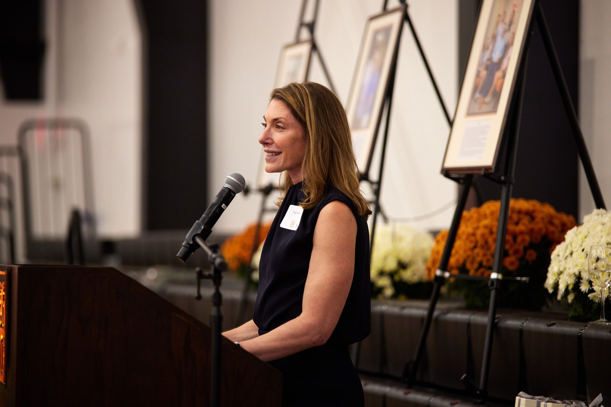 Dr. Emily Stern speaking at an event